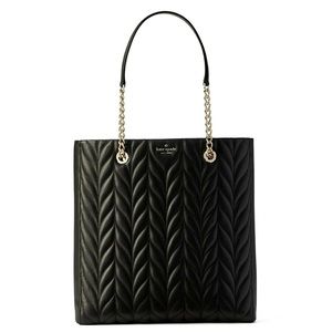 KATE SPADE Briar Lane Quilted Slim North South Tote Women's Leather Handbag New